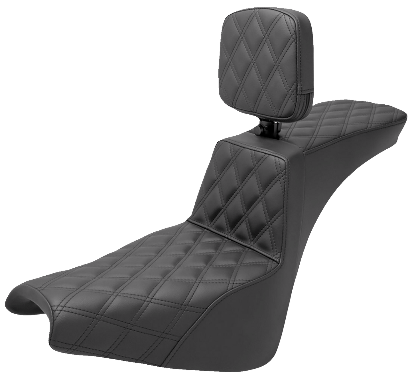 SADDLEMEN Tour Step-Up Seat - Rider Backrest - Full Lattice Stitch - FXBB/FXST '18-'24 818-30-195BR