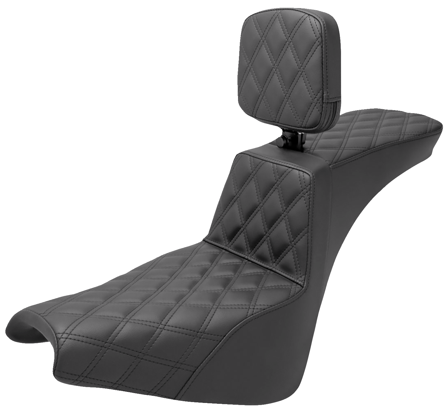 SADDLEMEN Tour Step-Up Seat - Rider Backrest - Full Lattice Stitch - FXBB/FXST '18-'24 818-30-195BR
