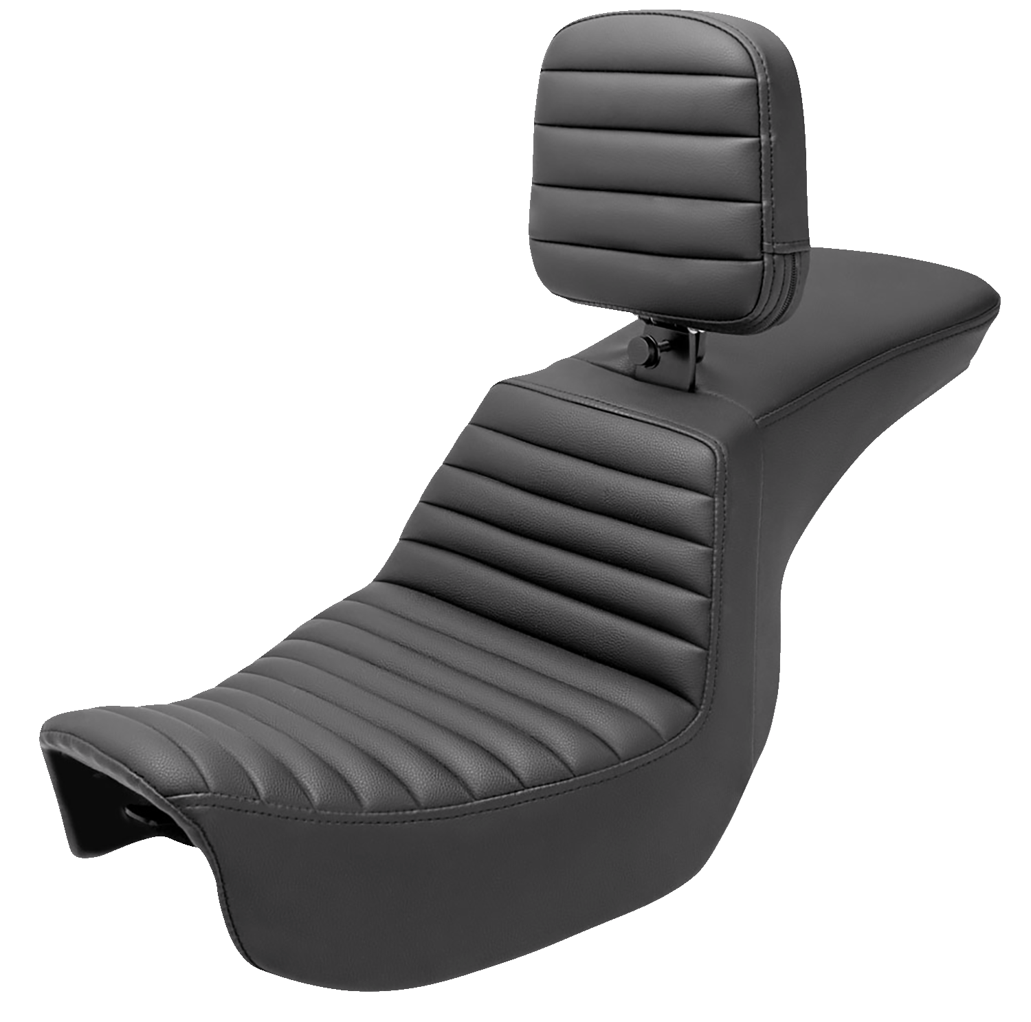 SADDLEMEN Tour Step-Up Seat - Rider Backrest - Tuck-n-Roll - Dyna '06-'17 806-04-191BR