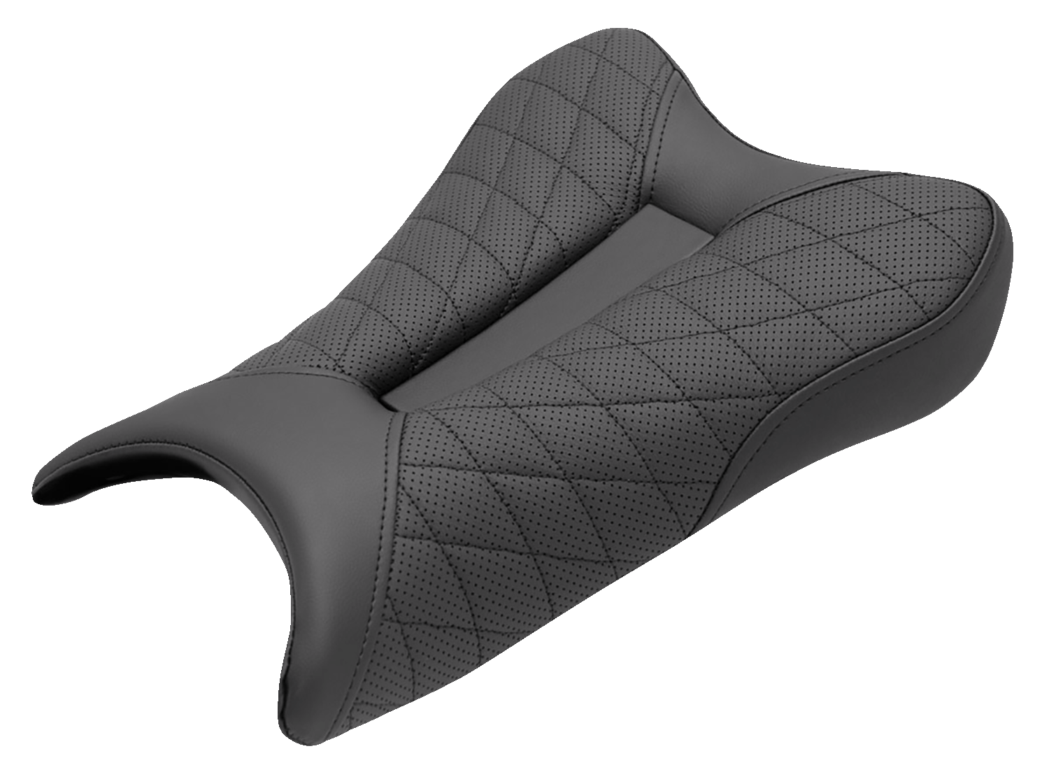 SADDLEMEN Track Seat - Lattice Stitch - Black - ZX6R '19-'22 0810-K075