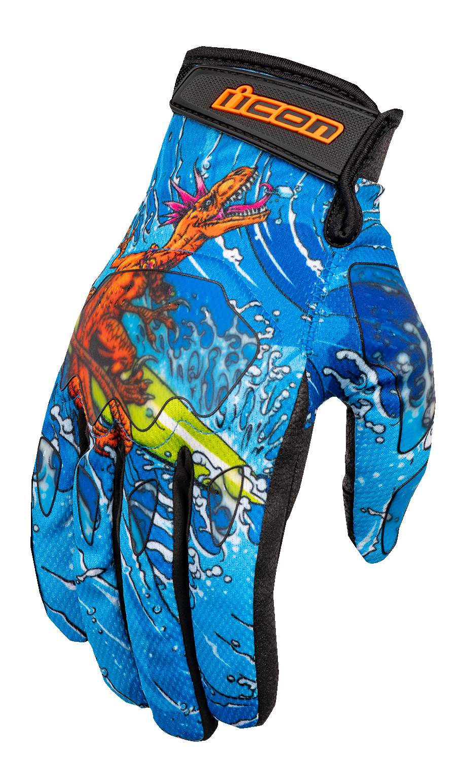 ICON Hooligan™ Dino Fury Gloves - Blue - XL 3301-4638