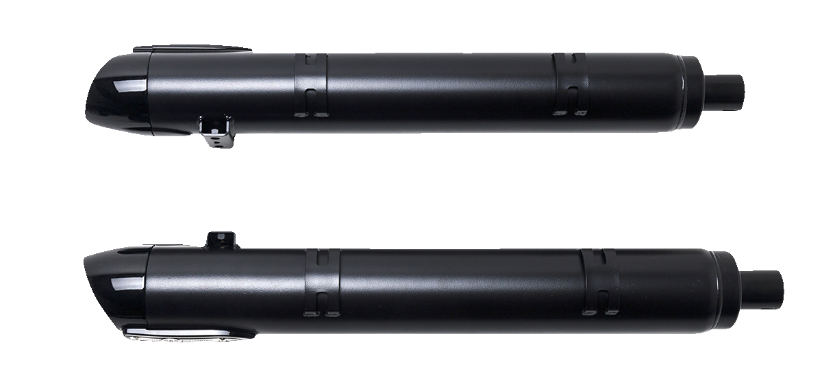 S&S CYCLE 4" Broadhead Slip-On Mufflers - Slash Cut - Black 550-1075