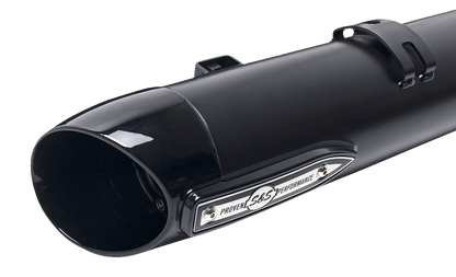 S&S CYCLE 4" Broadhead Slip-On Mufflers - Slash Cut - Black 550-1075