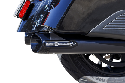 S&S CYCLE 4" Broadhead Slip-On Mufflers - Slash Cut - Black 550-1075