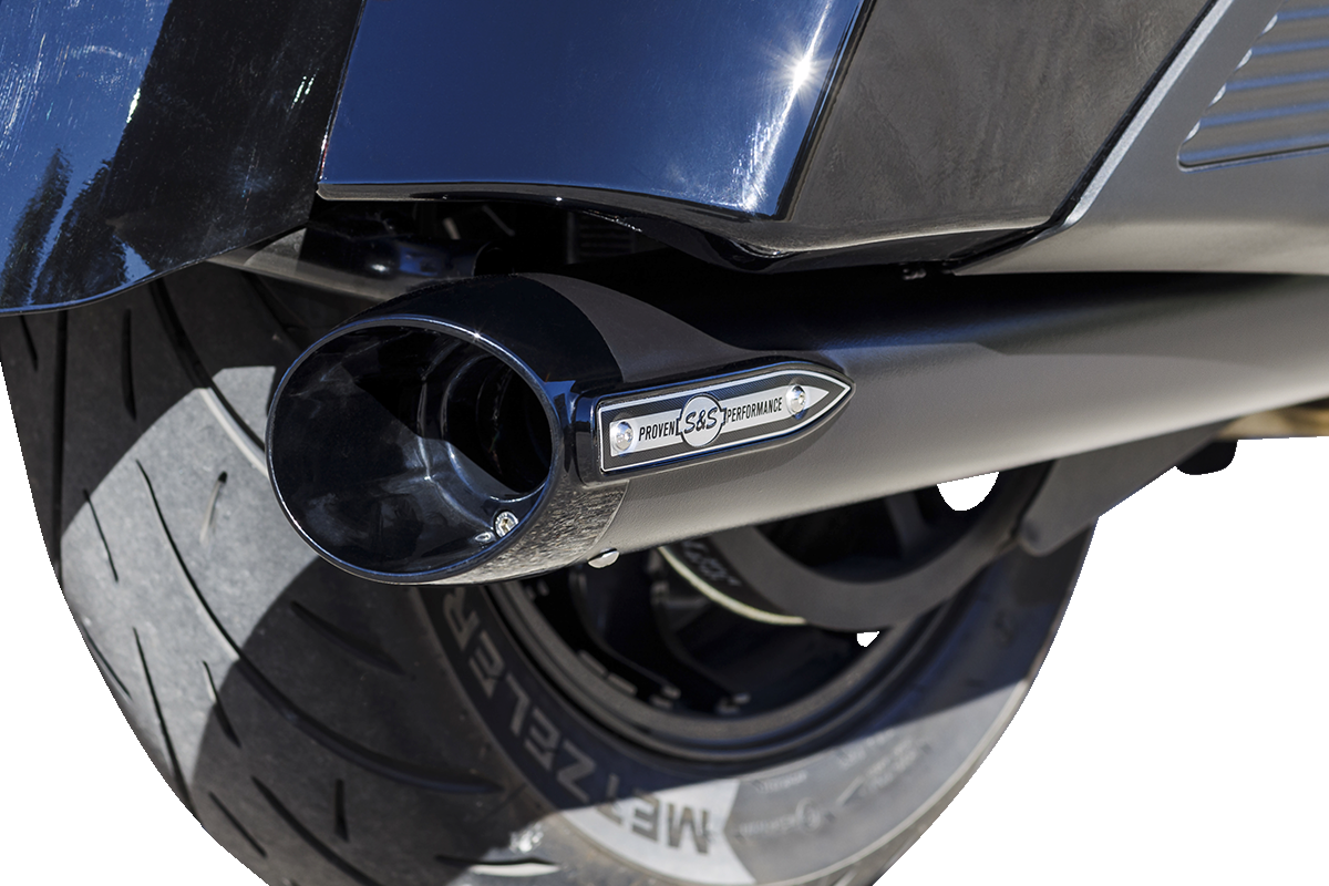S&S CYCLE 4" Broadhead Slip-On Mufflers - Slash Cut - Black 550-1075