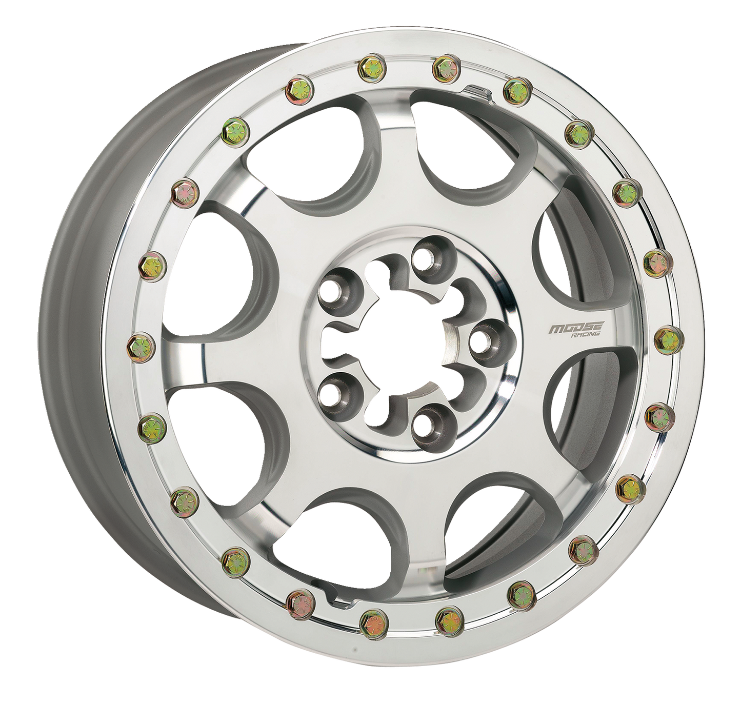 MOOSE OFFROAD Wheel - 351X - 5-Lug/Beadlock - Front/Rear - Machined - 15x7 - 5/4.5 - 5+2 351BM157545CF64