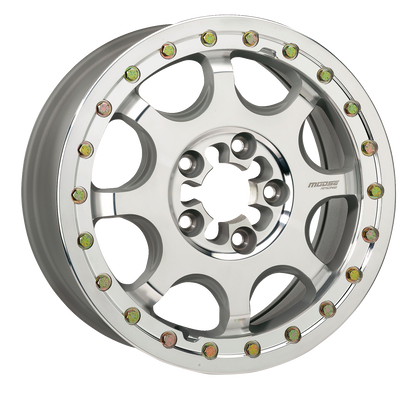 MOOSE OFFROAD Wheel - 351X - 5-Lug/Beadlock - Front/Rear - Machined - 15x7 - 5/4.5 - 5+2 351BM157545CF64
