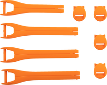MOOSE OFFROAD Qualifier Boot Strap Kit - Orange - Size 7-9 3430-1014