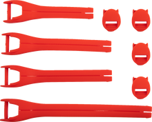 MOOSE OFFROAD Qualifier Boot Strap Kit - Red - Size 10-15 3430-1018