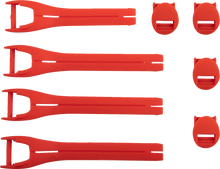 MOOSE OFFROAD Qualifier Boot Strap Kit - Red - Size 7-9 3430-1013