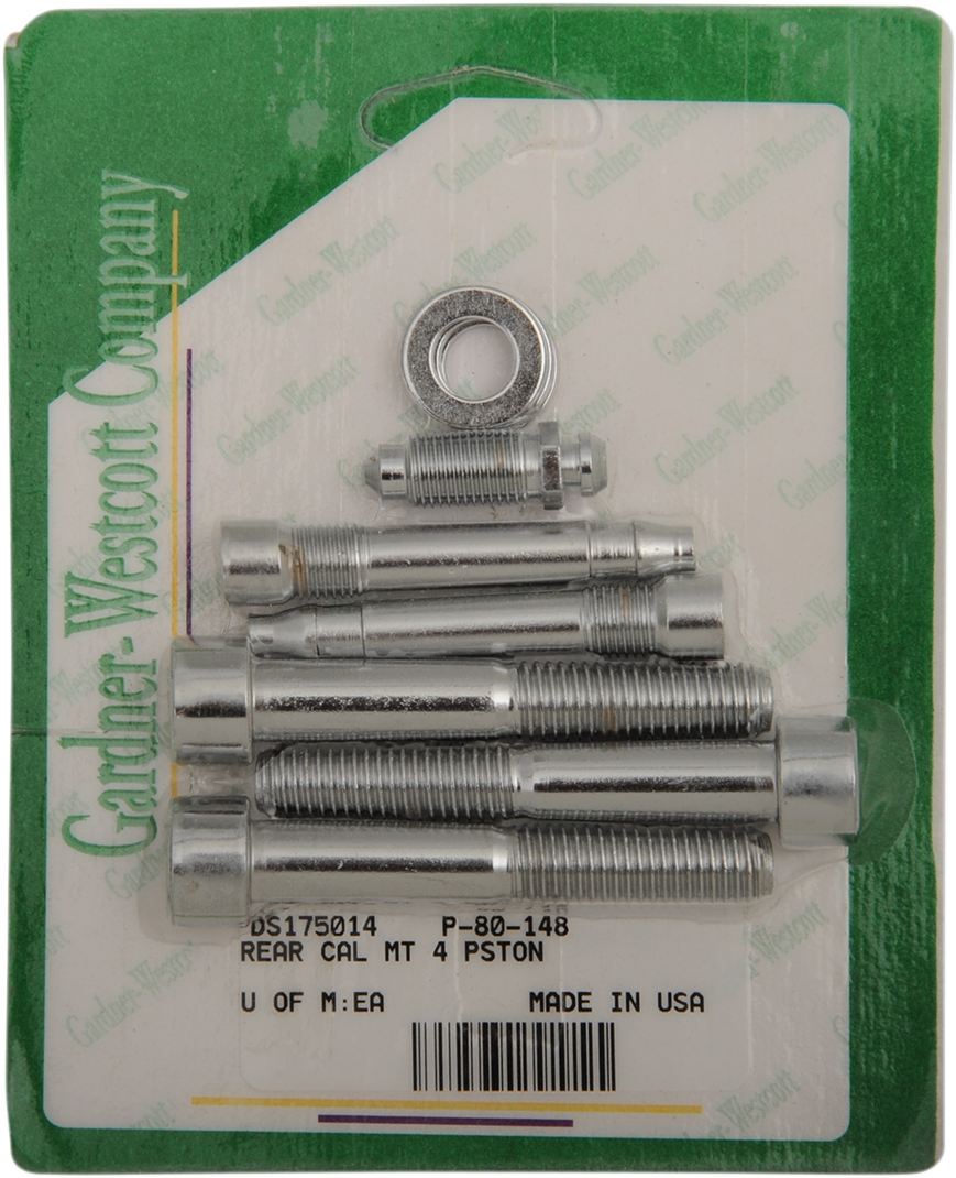 GARDNER-WESTCOTT Mounting Bolt Kit - Brake Caliper - Socket-Head - Rear P-80-148