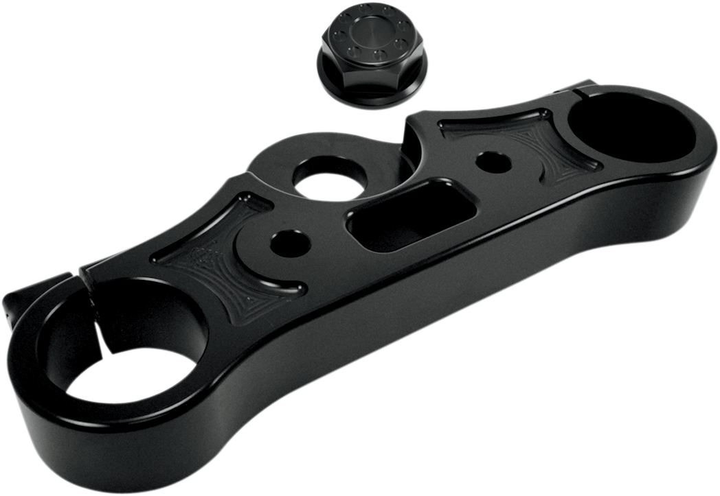 JOKER MACHINE Upper Triple Tree - Black Anodized - '08-'16 FXD 10-330B