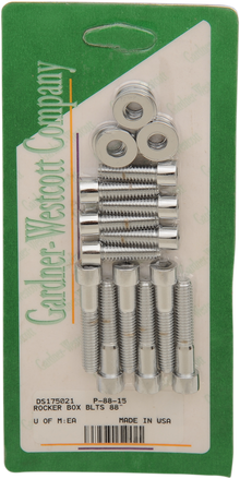 GARDNER-WESTCOTT Bolt Kit - Rocker Box - Socket-Head - Chrome - Twin Cam P-88-15
