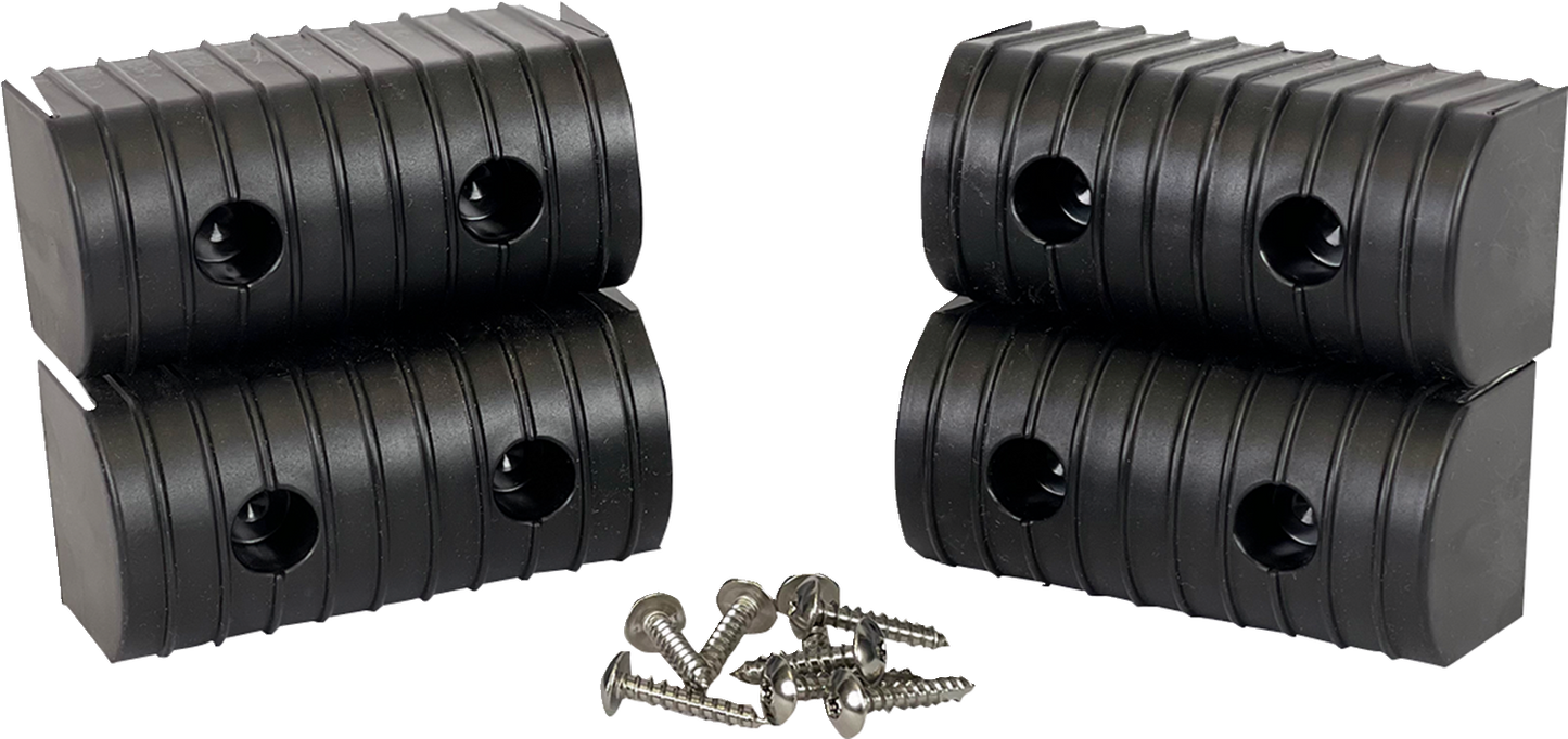 CALIBER Bunk Wrap Endcap - 2"x4" - Black - 4 Pack 23051-BK
