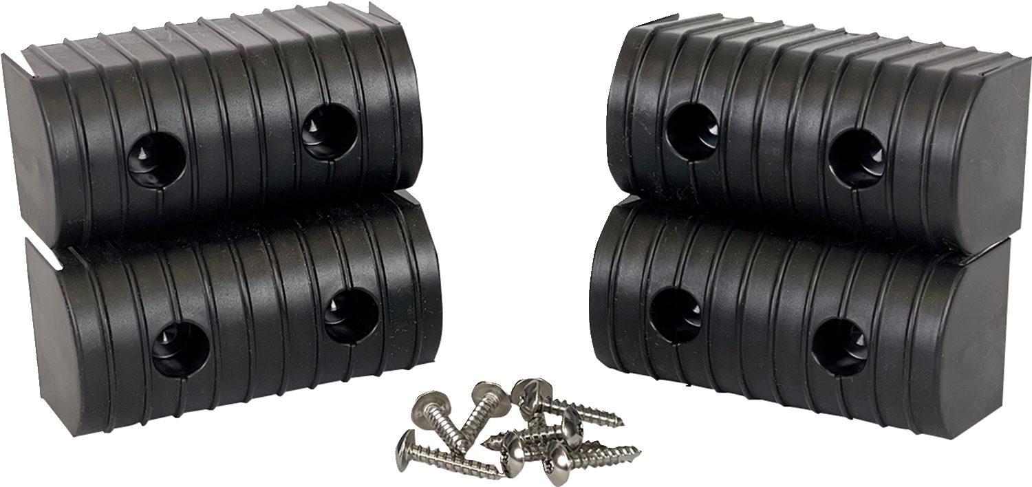 CALIBER Bunk Wrap Endcap - 2"x4" - Black - 4 Pack 23051-BK