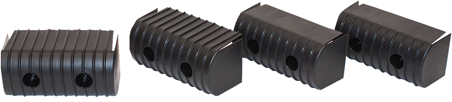CALIBER Bunk Wrap Endcap - 2"x4" - Black - 4 Pack 23051-BK