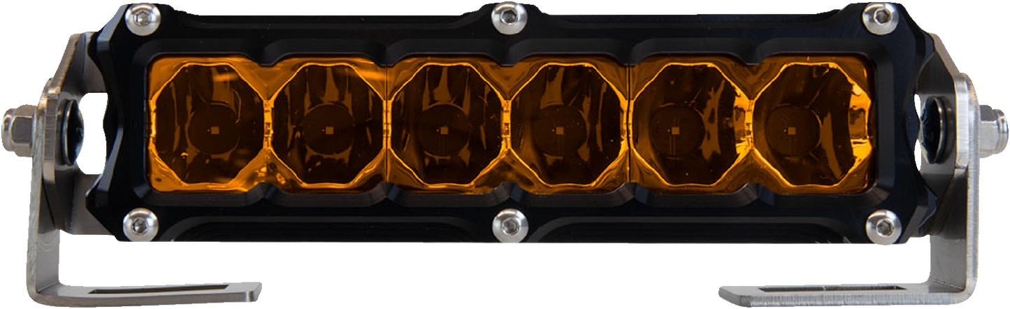 HERETIC Light Bar - 6" - Flood - Amber 50604