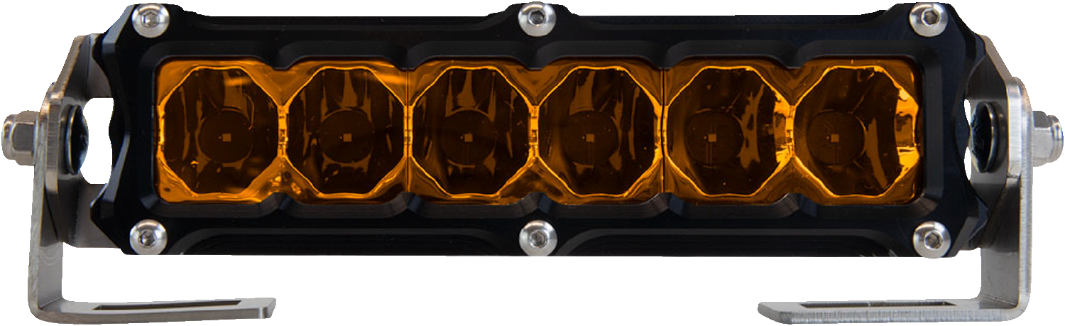HERETIC Light Bar - 6" - Flood - Amber 50604