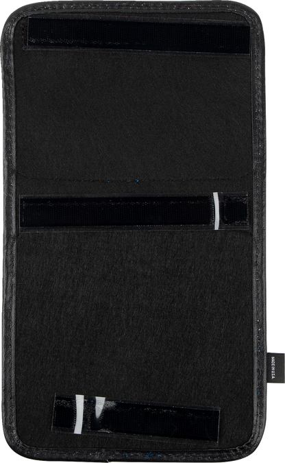 SHOW CHROME Kaliber Dash Pouch - Black with Blue Zipper H44-4ZBLUE