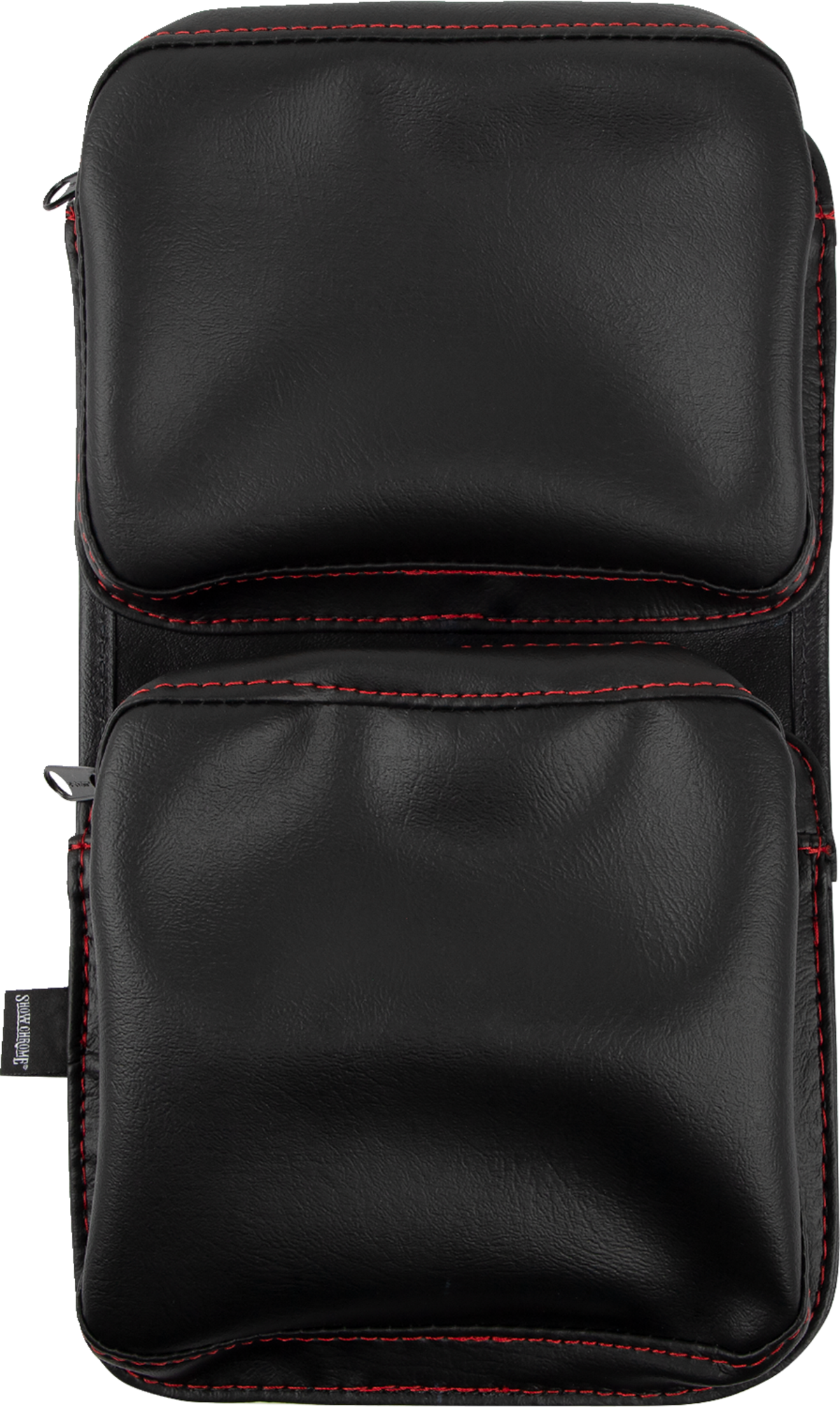 SHOW CHROME Kaliber Dash Pouch - Black with Red Stitching H44-4RED