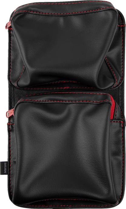 SHOW CHROME Kaliber Dash Pouch - Black with Red Zipper H44-4ZRED