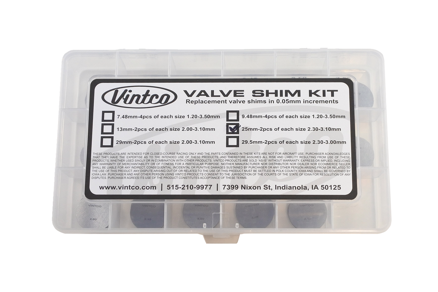 VINTCO Shim Kit - 25.00 mm - 2.30 mm-3.10 mm 25SHIMKIT