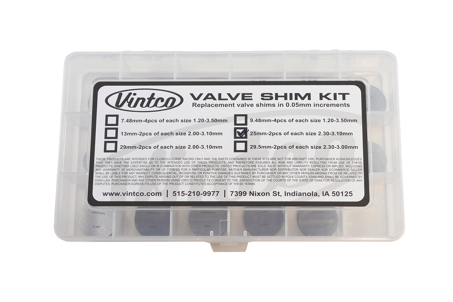 VINTCO Shim Kit - 25.00 mm - 2.30 mm-3.10 mm 25SHIMKIT
