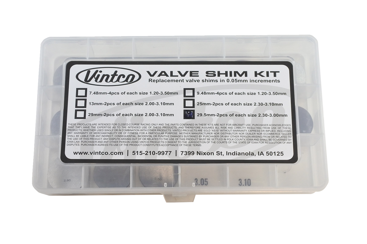 VINTCO Shim Kit - 29.50 mm - 2.00 mm-3.00 mm 29.5SHIMKIT