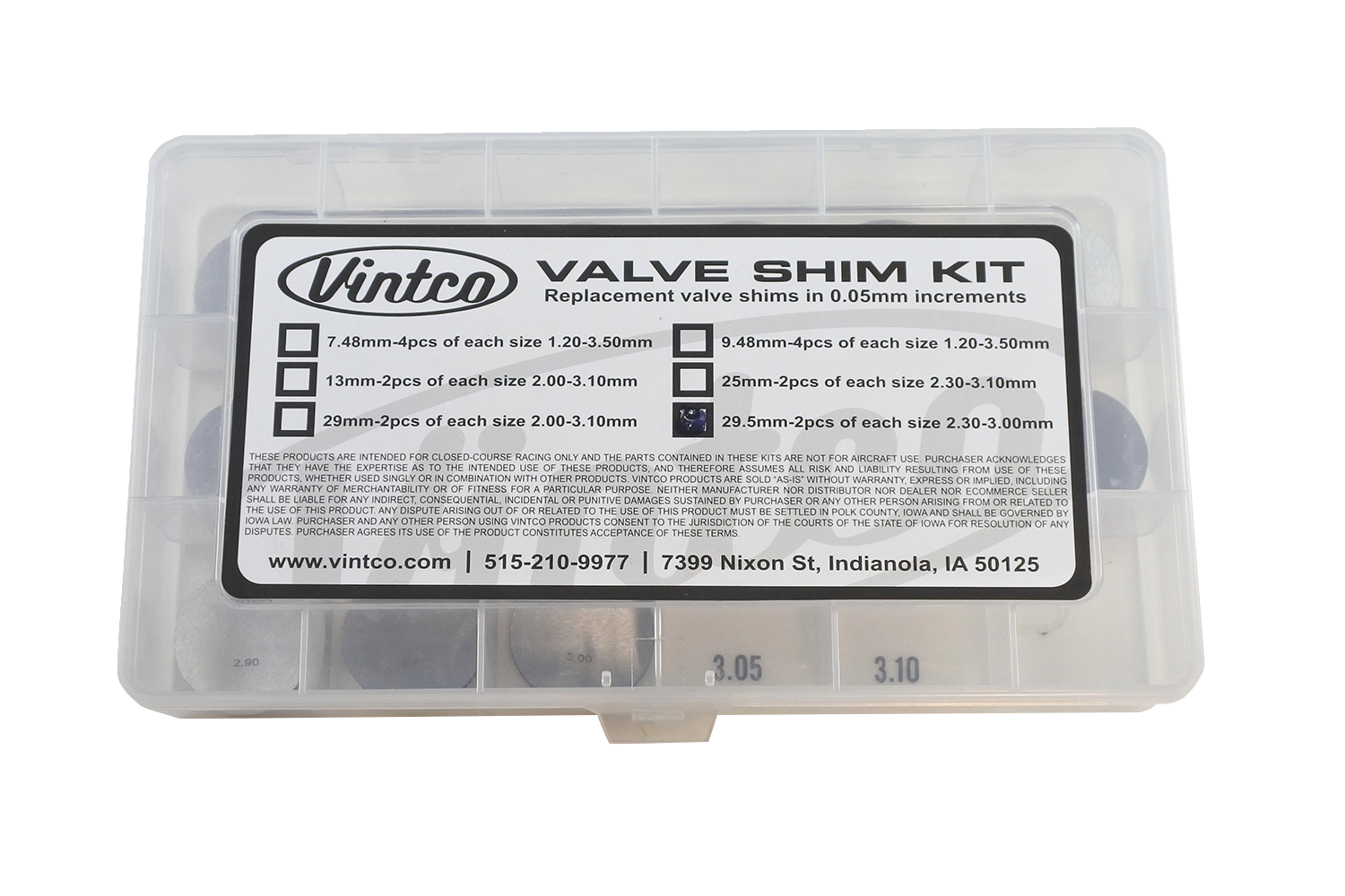 VINTCO Shim Kit - 29.50 mm - 2.00 mm-3.00 mm 29.5SHIMKIT