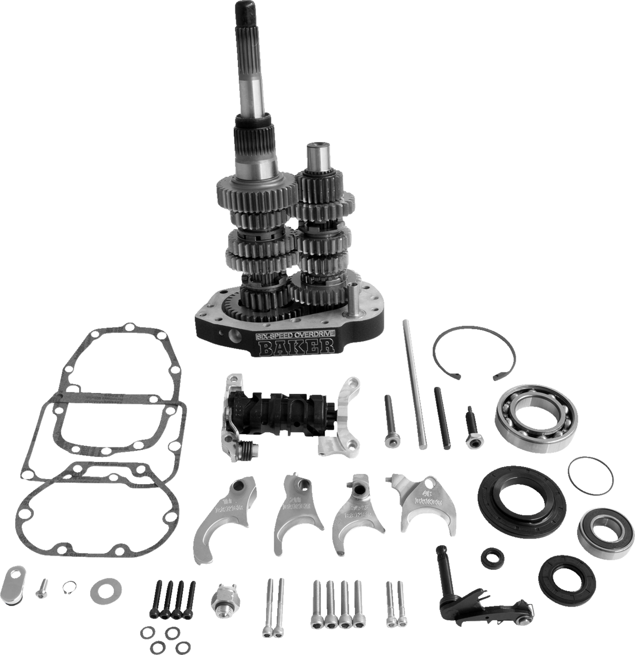 BAKER DRIVETRAIN Gear Set - Overdrive/6-Speed - Black - Softail/Dyna/FXR OD6-401S-03