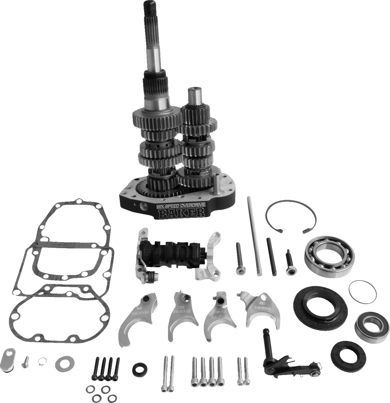 BAKER DRIVETRAIN Gear Set - Overdrive/6-Speed - Black - '00-'06 Harley-Davidson OD6-401P-03
