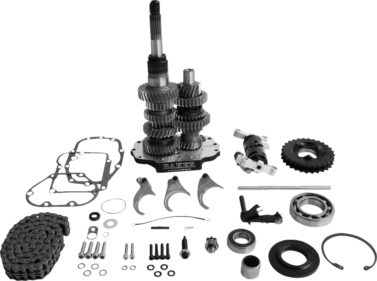 BAKER DRIVETRAIN Direct Drive Gear Set - 6-Speed - Black - '90-'97 Harley-Davidson DD6-411-03