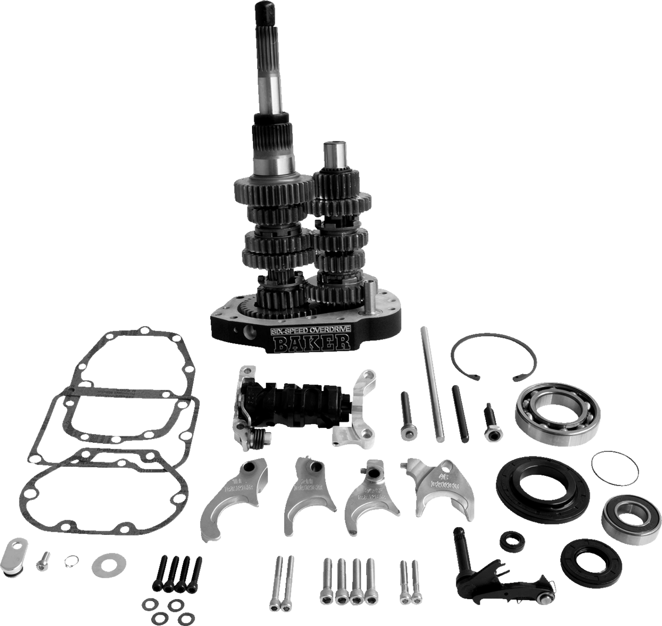 BAKER DRIVETRAIN Gear Set - Overdrive/6-Speed - Black - '90-'97 Harley-Davidson OD6-401-03