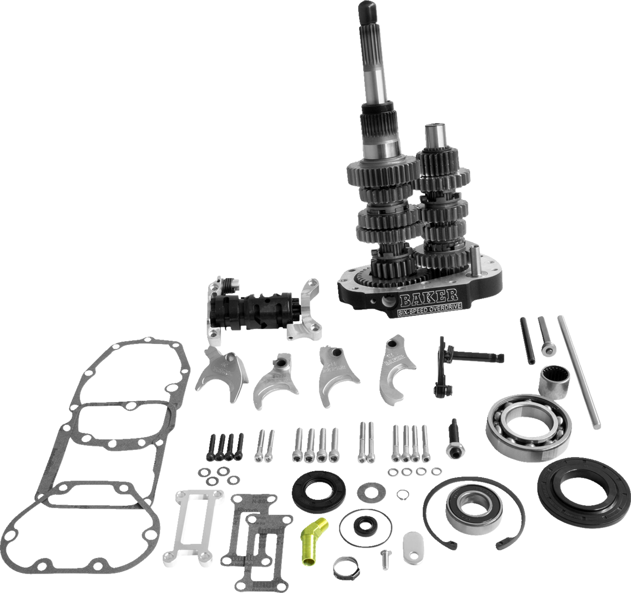 BAKER DRIVETRAIN Gear Set - Overdrive/6-Speed - Black - '02-'06 Touring OD6-404P2-03