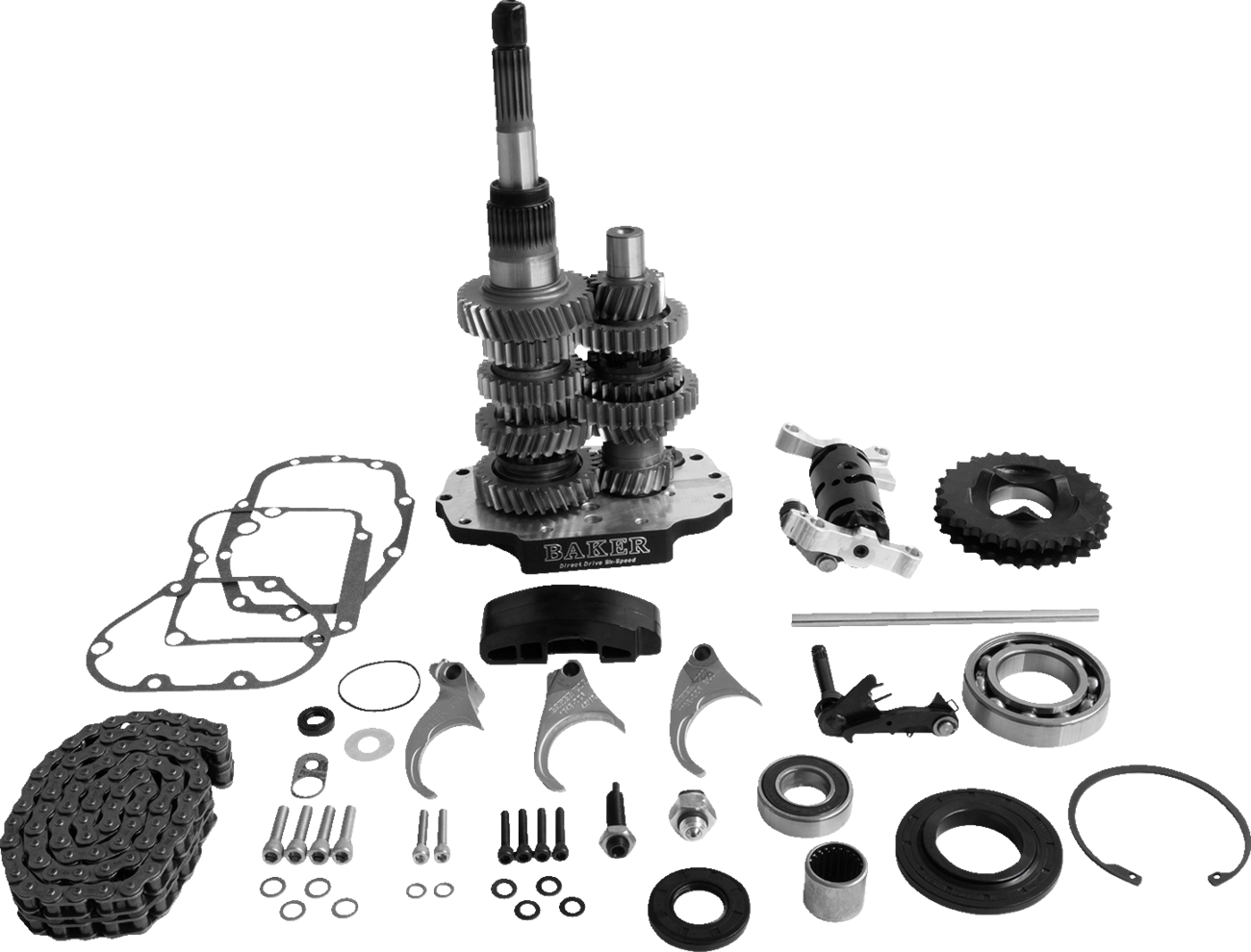 BAKER DRIVETRAIN Direct Drive Gear Set - 6-Speed - Black - '01-'06 Touring DD6-411P-03