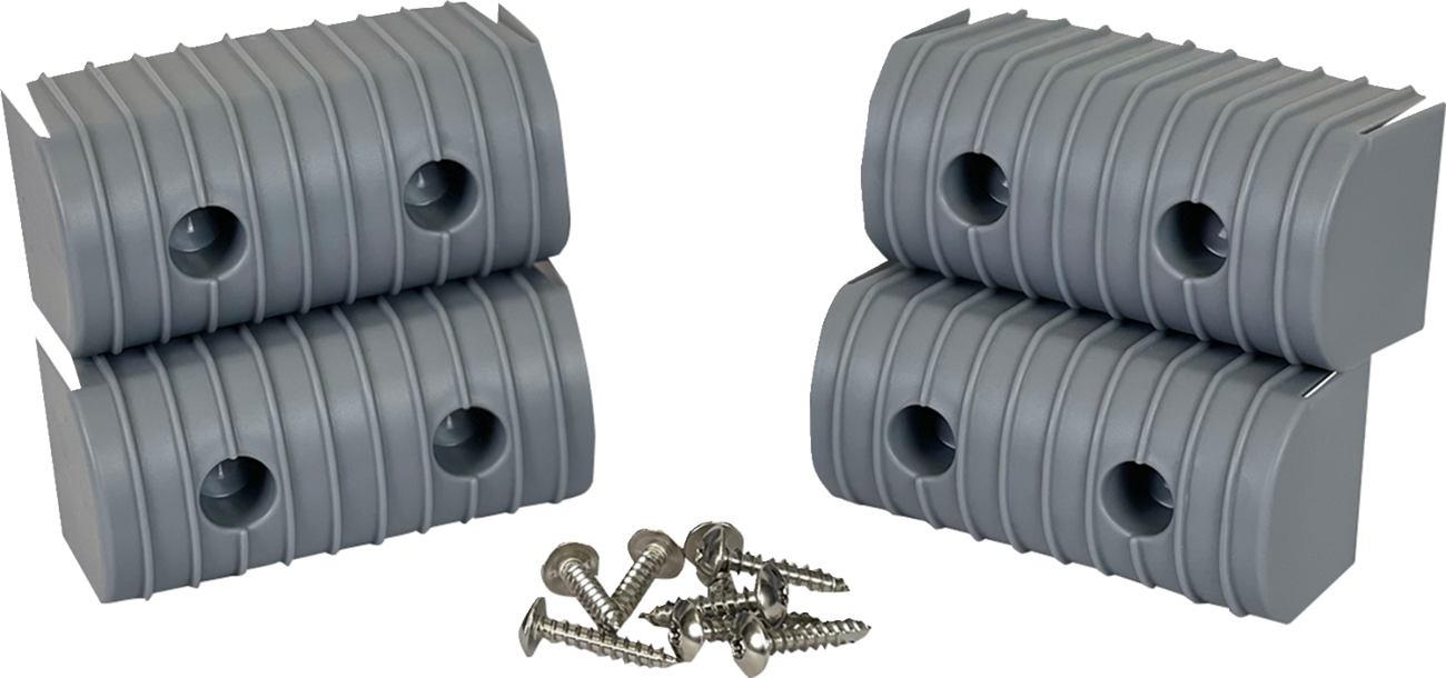 CALIBER Bunk Wrap Endcap - 2"x4" - Gray - 4 Pack 23051