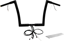 FAT BAGGERS INC. EZ Install Wired 1-1/4" Flat Top Handlebar Kit - 12" - Black 701912-B