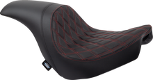 DRAG SPECIALTIES SEATS Predator Seat - Double Diamond w/ Red Sitching - Vinyl - FLSB/FXLR '18-'23 0802-1519