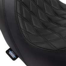 DRAG SPECIALTIES SEATS Predator Seat - Double Diamond w/ Black Sitching - Vinyl - FLSB/FXLR '18-'23 0802-1517