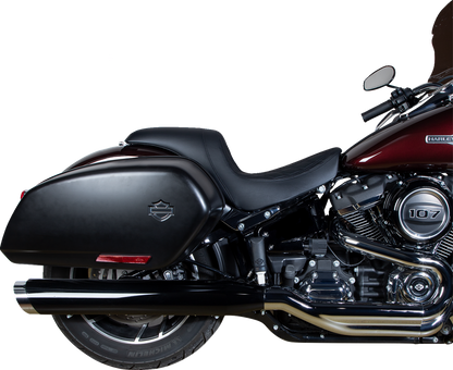 DRAG SPECIALTIES SEATS Predator Seat - Double Diamond w/ Black Sitching - Vinyl - FLSB/FXLR '18-'23 0802-1517