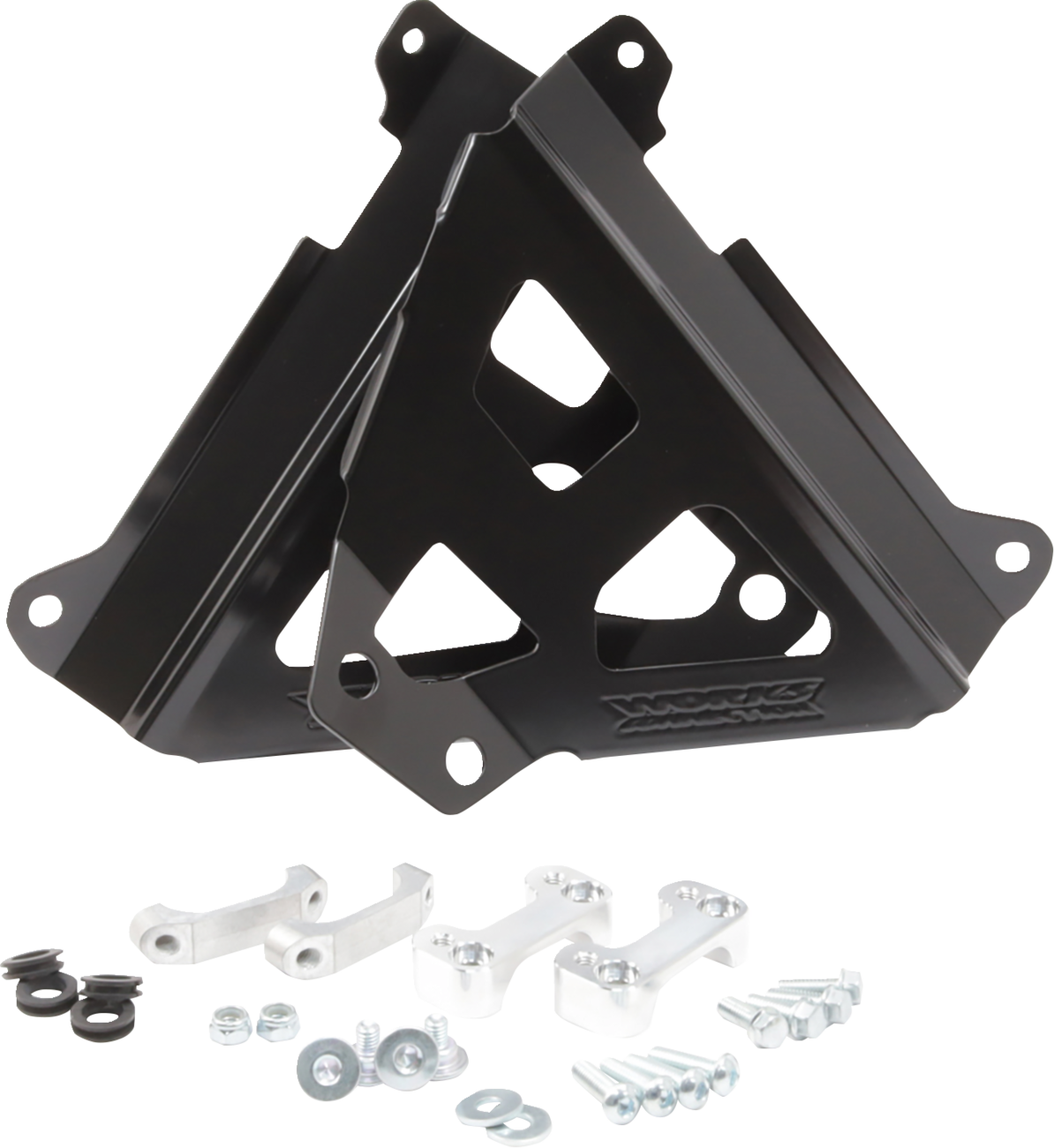 WORKS CONNECTION Radiator Brace Set - Black - Yamaha 18-B269