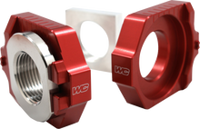 WORKS CONNECTION Elite Axle Block Kit - Red - Gas Gas/Husqvarna/KTM 17-256