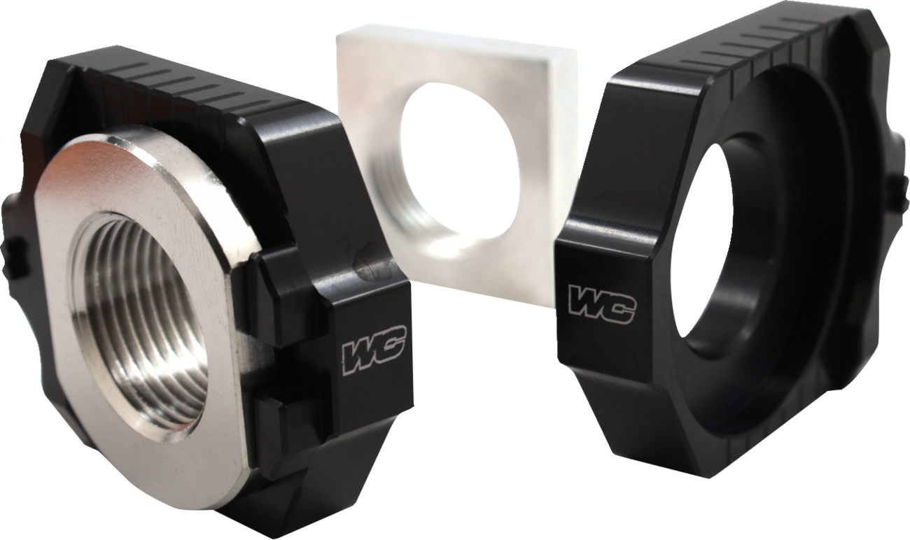 WORKS CONNECTION Elite Axle Block Kit - Black - Gas Gas/Husqvarna/KTM 17-261