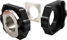 WORKS CONNECTION Elite Axle Block Kit - Black - Gas Gas/Husqvarna/KTM 17-261