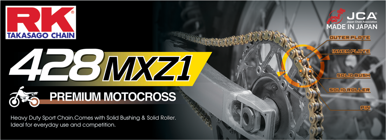 RK 428 MXZ1 - Drive Chain - 134 Links - Natural 428MXZ1-134