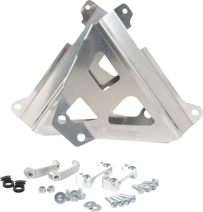 WORKS CONNECTION Radiator Brace Set - Silver - Yamaha 18-269