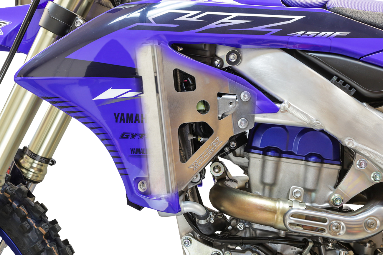 WORKS CONNECTION Radiator Brace Set - Silver - Yamaha 18-269