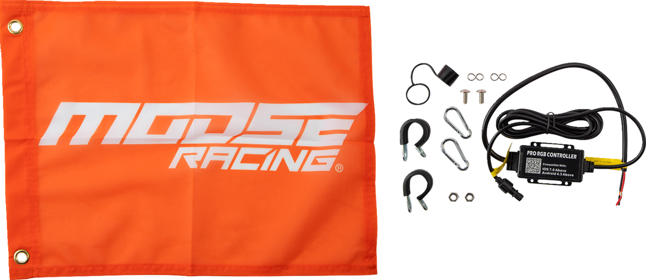 MOOSE OFFROAD 3' Whip Light - RGB - Black SB-RGBBT-131-PU