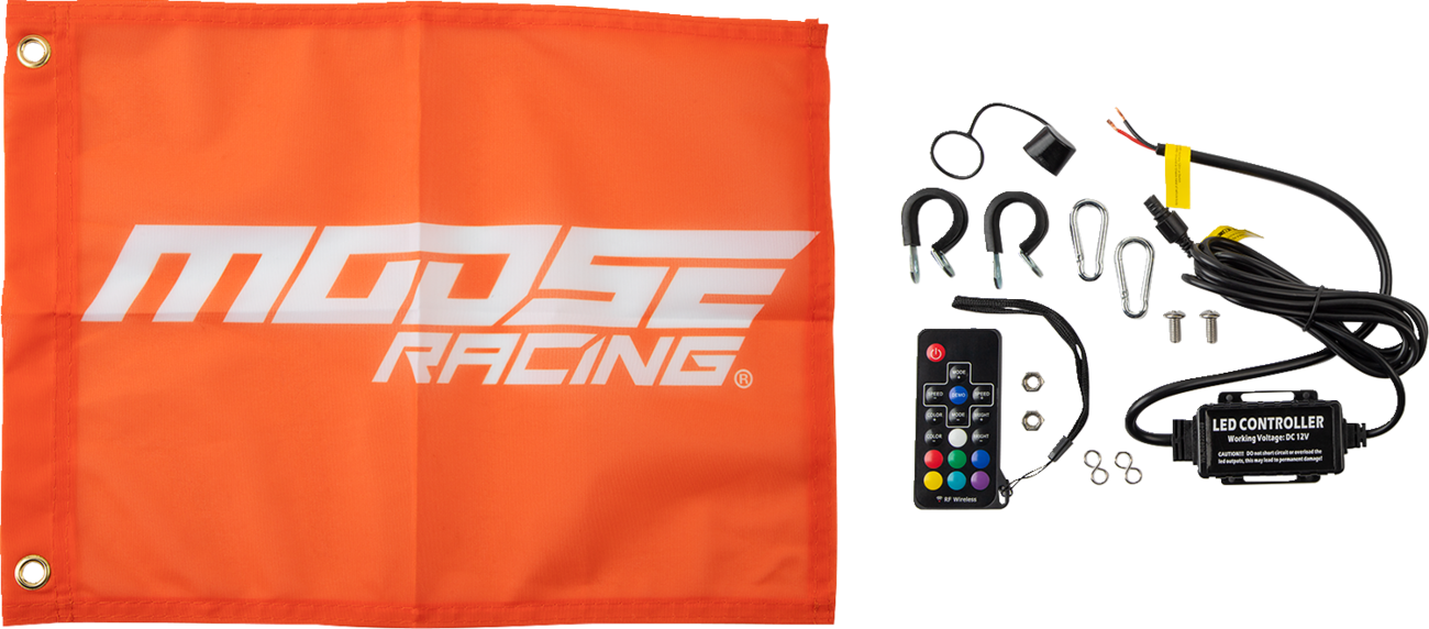 MOOSE OFFROAD 5' Whip Light - RGB - Black SB-RGBR-151-PU