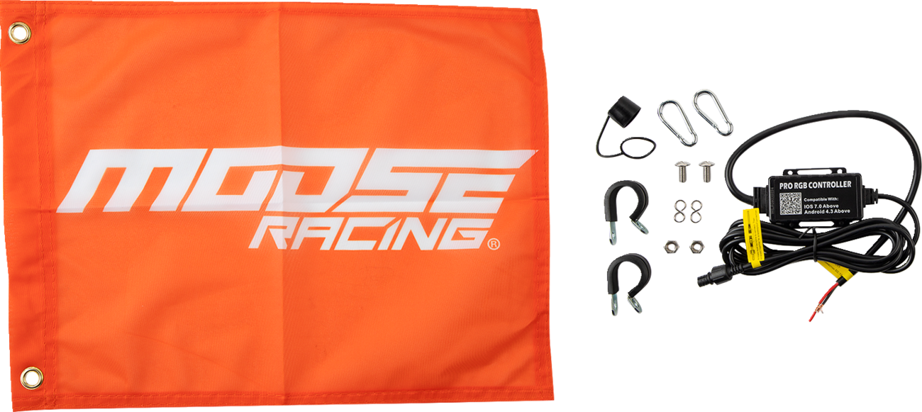 MOOSE OFFROAD 5' Whip Light - RGB - Black SB-RGBBT-151-PU